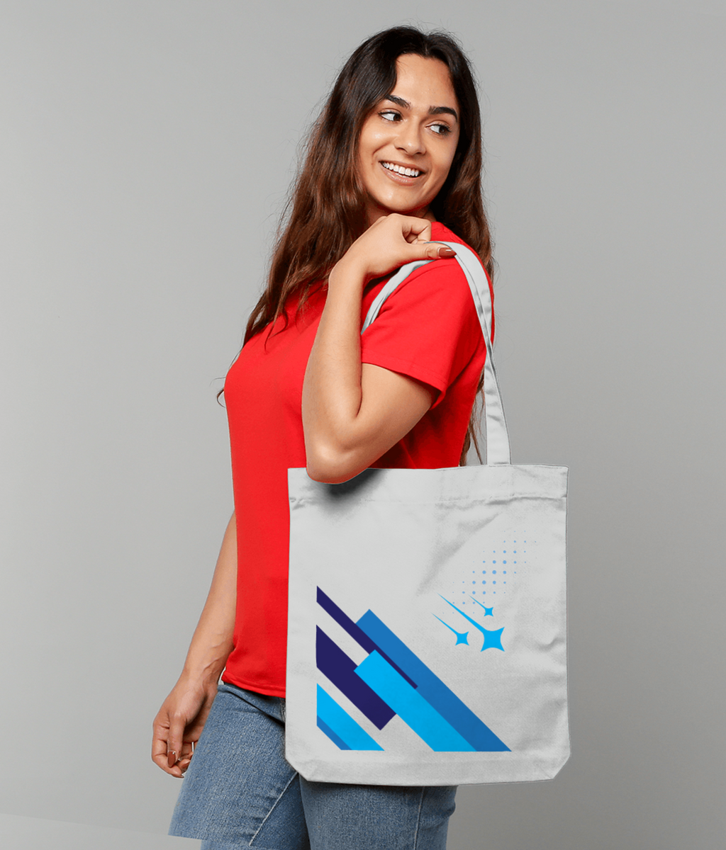 Falling Stars Abstract Shapes Tote Bag v1