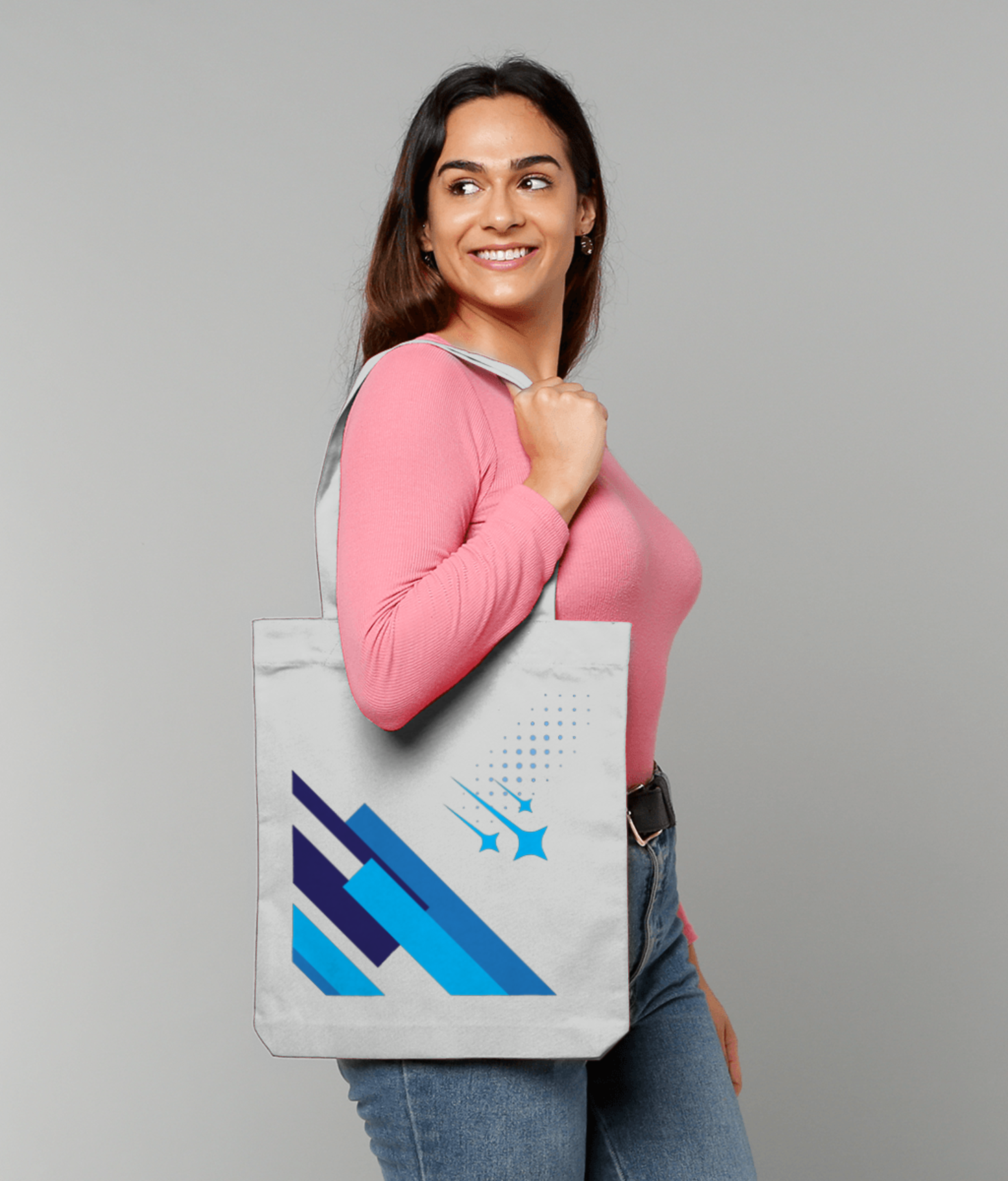 Falling Stars Abstract Shapes Tote Bag v1