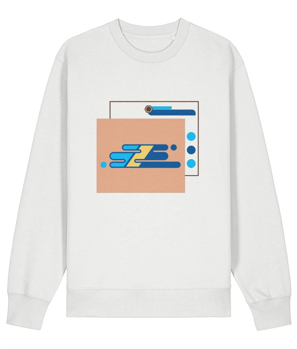 Abstract Shapes v1 Unisex Organic Cotton Pullover Sweatshirt