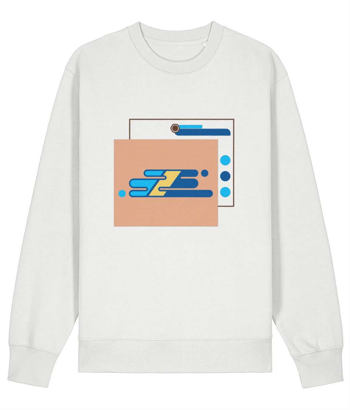 Abstract Shapes v1 Unisex Organic Cotton Pullover Sweatshirt