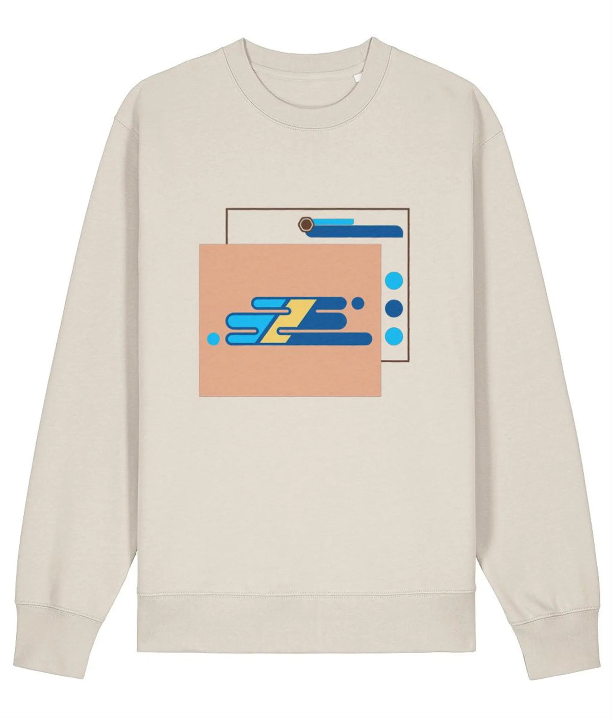 Abstract Shapes v1 Unisex Organic Cotton Pullover Sweatshirt